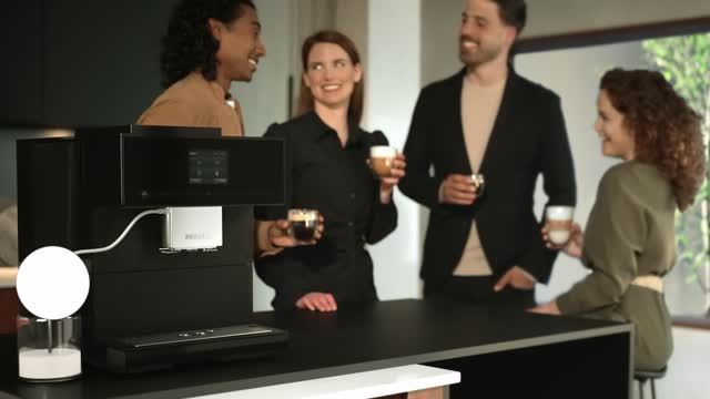 Miele CM 7750 CoffeeSelect Obsidian Black, model CM 7750 CoffeeSelect — countertop coffee machines specified and installed by iKitchen Cabinetry, view 4