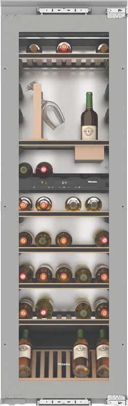 Miele 24" Built-in Wine Refrigerator, model KWT 6722 iS — wine units specified and installed by iKitchen Cabinetry