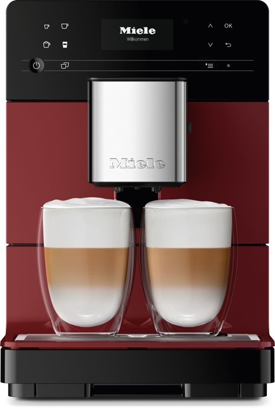 Miele CM 5310 Silence Tayberry red, model CM 5310 Silence — countertop coffee machines specified and installed by iKitchen Cabinetry