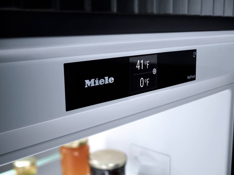 Miele 24" built-in bottom-mount unit, model KFN 7795 D — built-in bottom mounts specified and installed by iKitchen Cabinetry, view 3
