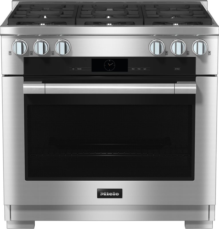 Miele HR 1934-3 LP DF Stainless steel/Clean Touch Steel - 36" Range, model HR 1934-3 LP DF — ranges specified and installed by iKitchen Cabinetry