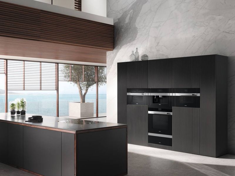 Miele Handleless Gourmet warming drawer, 30" width and 10 13/16" height, model ESW 7680 — warming & vacuum-sealing drawers specified and installed by iKitchen Cabinetry, view 2