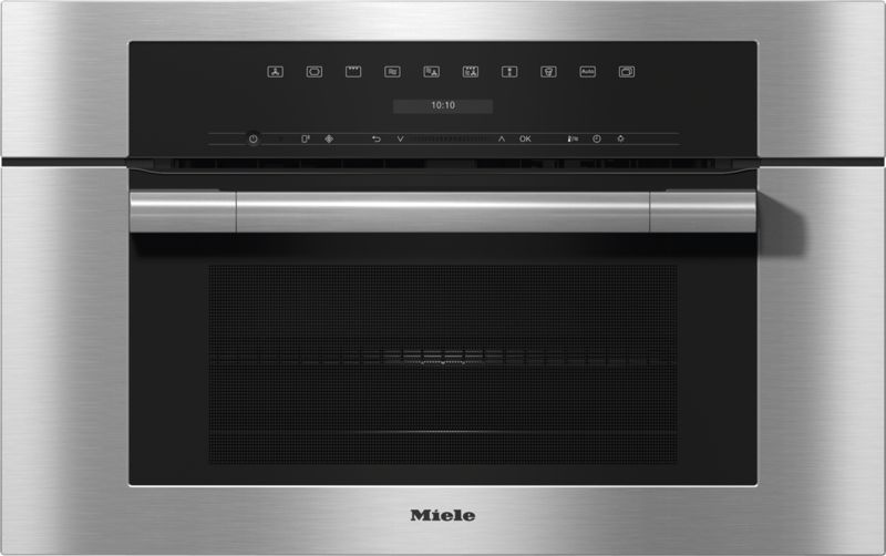 Miele H 7170 BM Stainless steel/Clean Touch Steel – 30" compact speed oven, model H 7170 BM — ovens specified and installed by iKitchen Cabinetry
