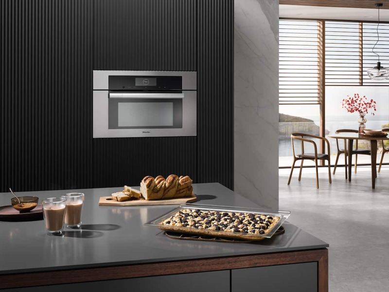 Miele H 7770 BM Stainless steel/Clean Touch Steel – 30" Compact Speed Oven, model H 7770 BM — ovens specified and installed by iKitchen Cabinetry, view 3