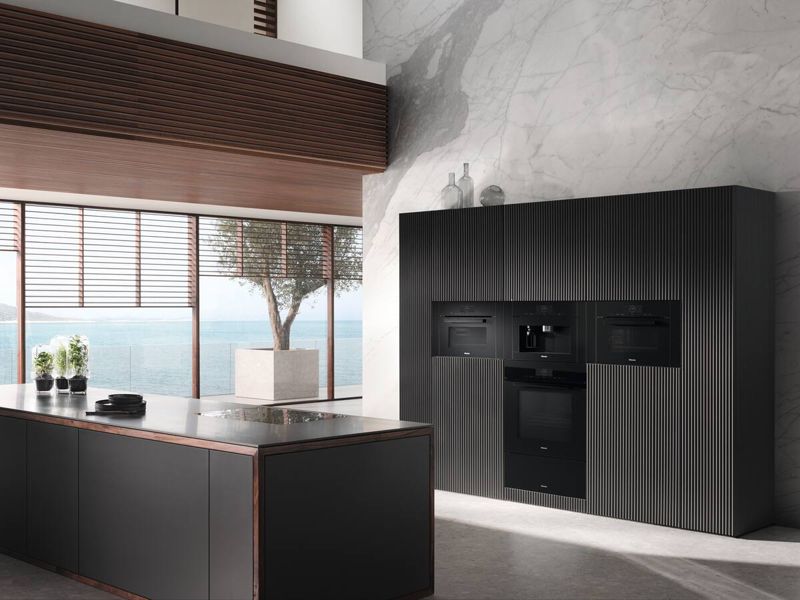 Miele 24" Compact Speed Oven H 7840 BM AM Obsidian Black, model H 7840 BM AM — ovens specified and installed by iKitchen Cabinetry, view 5
