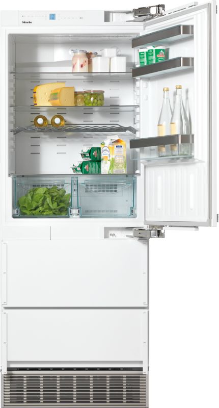 Miele 30" built-in bottom-mount unit, model KFN 9859 iDE — built-in bottom mounts specified and installed by iKitchen Cabinetry