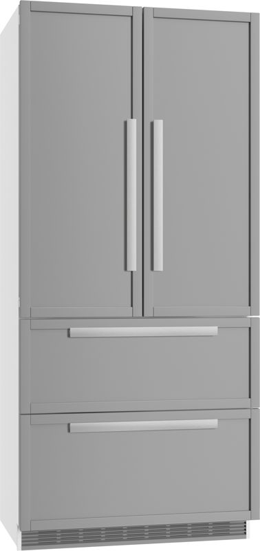 Miele 36" built-in FrenchDoor bottom-mount unit, model KFNF 9959 iDE — built-in bottom mounts specified and installed by iKitchen Cabinetry, view 2