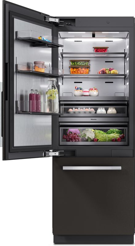 Miele 30" MasterCool bottom-mount unit, model KFMC 3836 L — built-in bottom mounts specified and installed by iKitchen Cabinetry