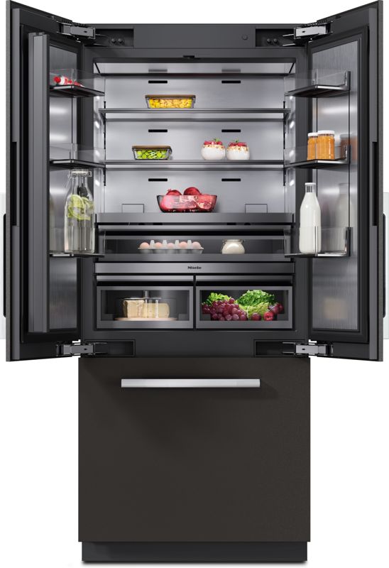 Miele 36" MasterCool FrenchDoor bottom-mount unit, model KFMC 3642 FD — built-in bottom mounts specified and installed by iKitchen Cabinetry