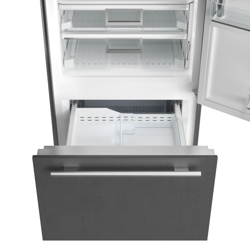 Sub-Zero 30" Classic Over-and-Under Refrigerator/Freezer with Internal Dispenser, model CL3050UID/S/T/L — over-and-under specified and installed by iKitchen Cabinetry, view 2