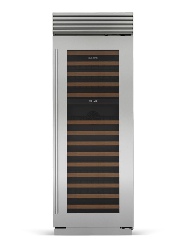 Sub-Zero 30" Classic Wine Storage, model CL3050WA/S/T/R — wine storage specified and installed by iKitchen Cabinetry