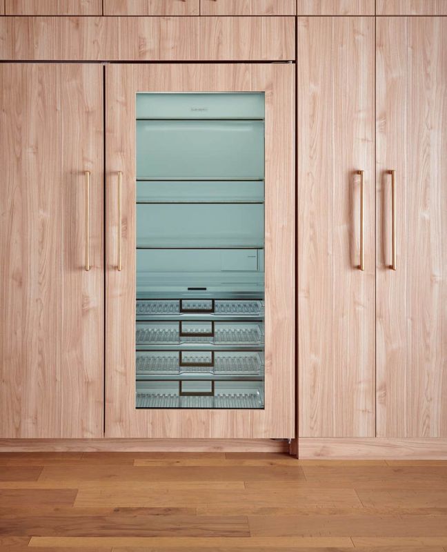 Sub-Zero 36" Classic Refrigerator with Glass Door, model CL3650RA/S/P/L — column refrigeration specified and installed by iKitchen Cabinetry, view 2