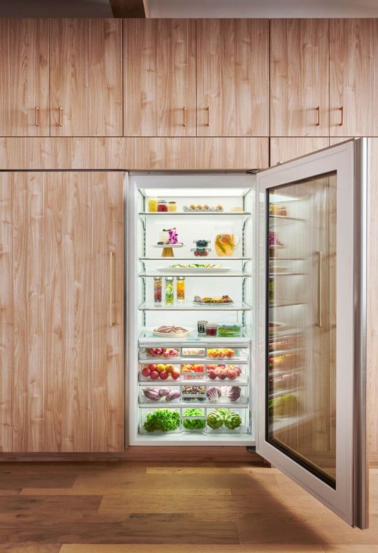 Sub-Zero 36" Classic Refrigerator with Glass Door - Panel Ready, model CL3650RG/O/L — column refrigeration specified and installed by iKitchen Cabinetry, view 2
