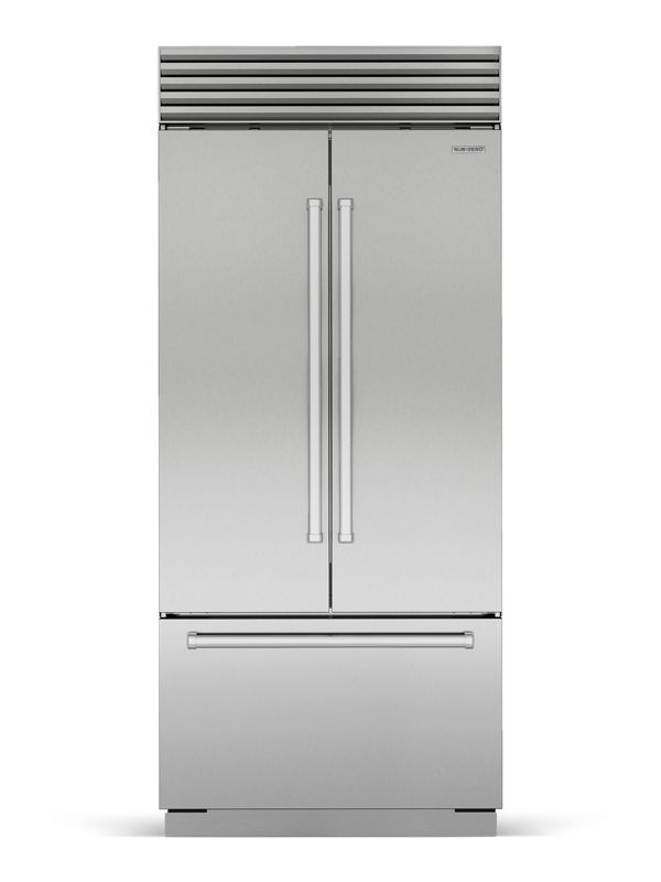 Sub-Zero 36" Classic French Door Refrigerator/Freezer with Internal Dispenser, model CL3650UFDID/S/P — french doors specified and installed by iKitchen Cabinetry