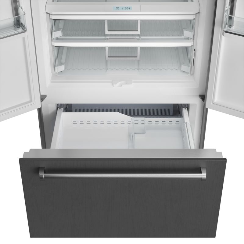 Sub-Zero 36" Classic French Door Refrigerator/Freezer with Internal Dispenser, model CL3650UFDID/S/T — french doors specified and installed by iKitchen Cabinetry, view 2