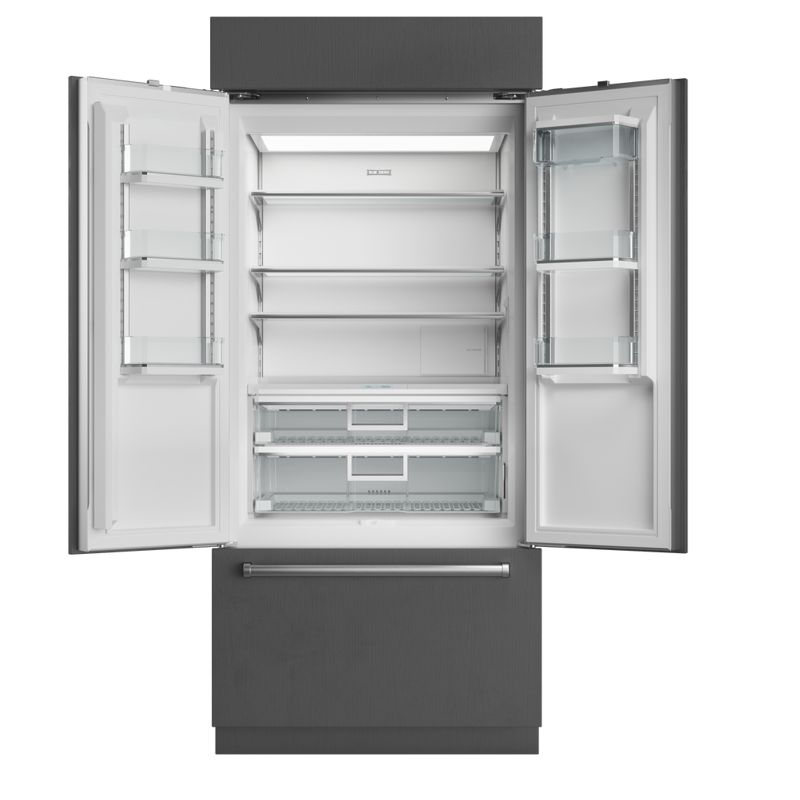 Sub-Zero 36" Classic French Door Refrigerator/Freezer with Internal Dispenser, model CL3650UFDID/S/T — french doors specified and installed by iKitchen Cabinetry, view 3