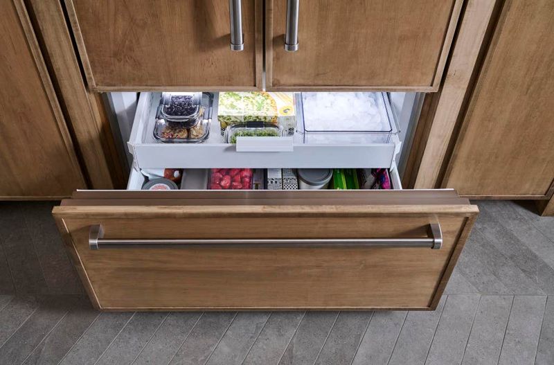 Sub-Zero 42" Classic French Door Refrigerator/Freezer with Internal Dispenser, model CL4250UFDID/S/P — french doors specified and installed by iKitchen Cabinetry, view 4
