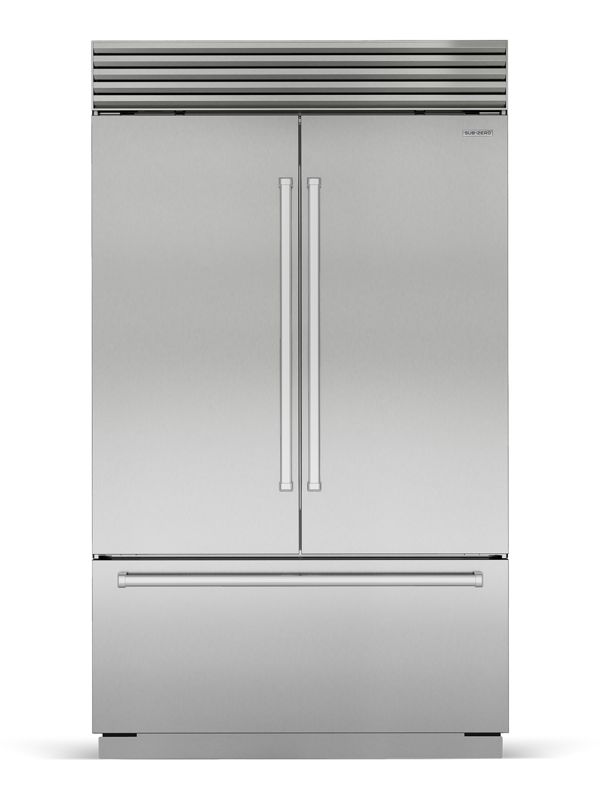 Sub-Zero 48" Classic French Door Refrigerator/Freezer, model CL4850UFD/S/P — french doors specified and installed by iKitchen Cabinetry