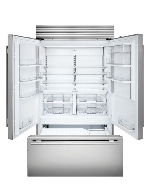 Sub-Zero 48" Classic French Door Refrigerator/Freezer, model CL4850UFD/S/P — french doors specified and installed by iKitchen Cabinetry, view 3