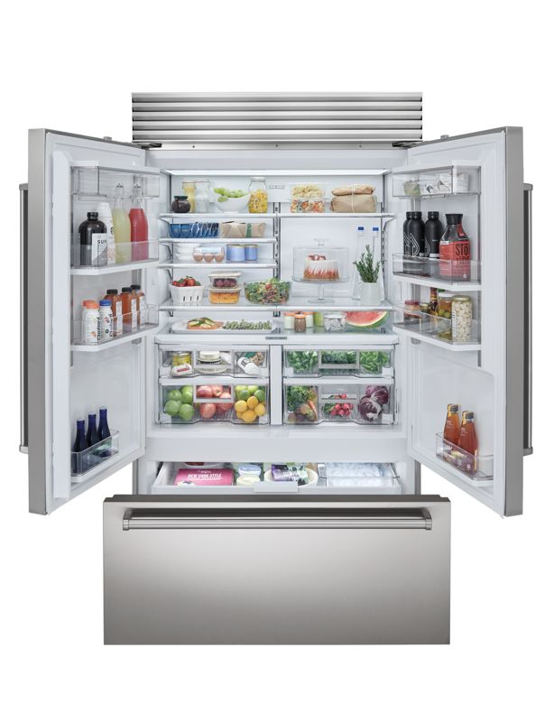 Sub-Zero 48" Classic French Door Refrigerator/Freezer with Internal Dispenser, model CL4850UFDID/S/T — french doors specified and installed by iKitchen Cabinetry, view 2