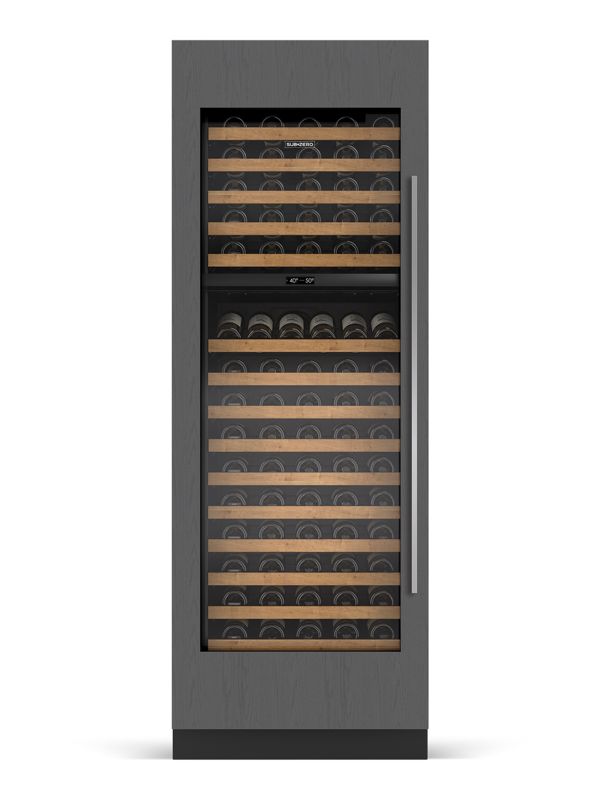 Sub-Zero 30" Designer Wine Storage - Panel Ready, model DEC3050W/L — wine storage specified and installed by iKitchen Cabinetry