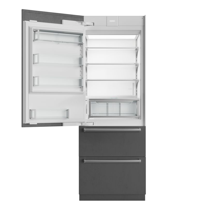 Sub-Zero 30" Designer Over-and-Under Refrigerator/Freezer with Ice Maker - Panel Ready, model DET3050CI/L — over-and-under specified and installed by iKitchen Cabinetry, view 4