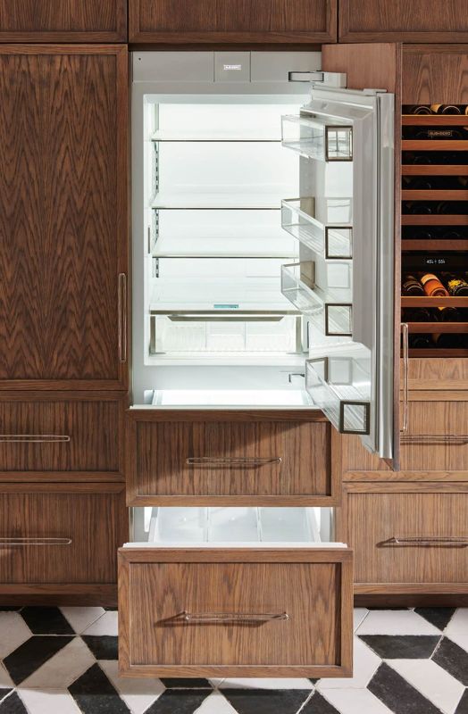 Sub-Zero 30" Designer Over-and-Under Refrigerator with Internal Dispenser - Panel Ready, model DET3050RID/L — over-and-under specified and installed by iKitchen Cabinetry, view 5