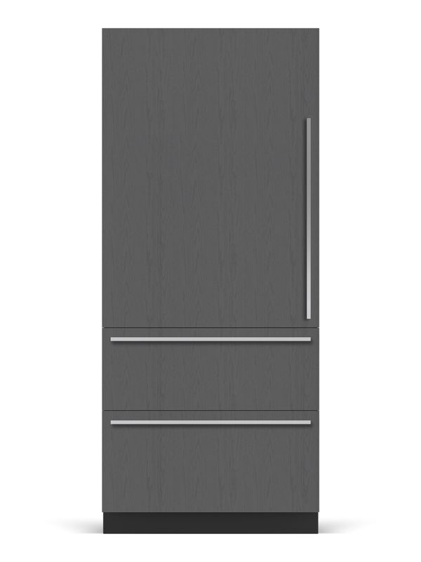 Sub-Zero 36" Designer Over-and-Under Refrigerator Internal Dispenser - Panel Ready, model DET3650RID/L — over-and-under specified and installed by iKitchen Cabinetry