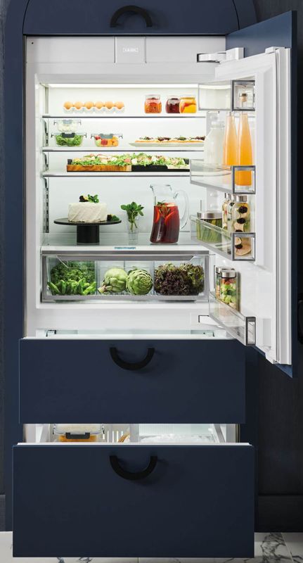 Sub-Zero 36" Designer Over-and-Under Refrigerator/Freezer with Ice Maker - Panel Ready, model DET3650CI/L — over-and-under specified and installed by iKitchen Cabinetry, view 4