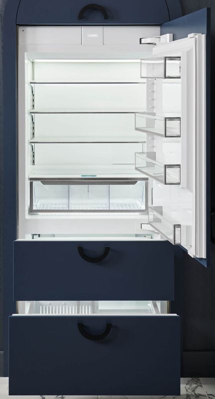 Sub-Zero 36" Designer Over-and-Under Refrigerator/Freezer with Ice Maker - Panel Ready, model DET3650CI/L — over-and-under specified and installed by iKitchen Cabinetry, view 5