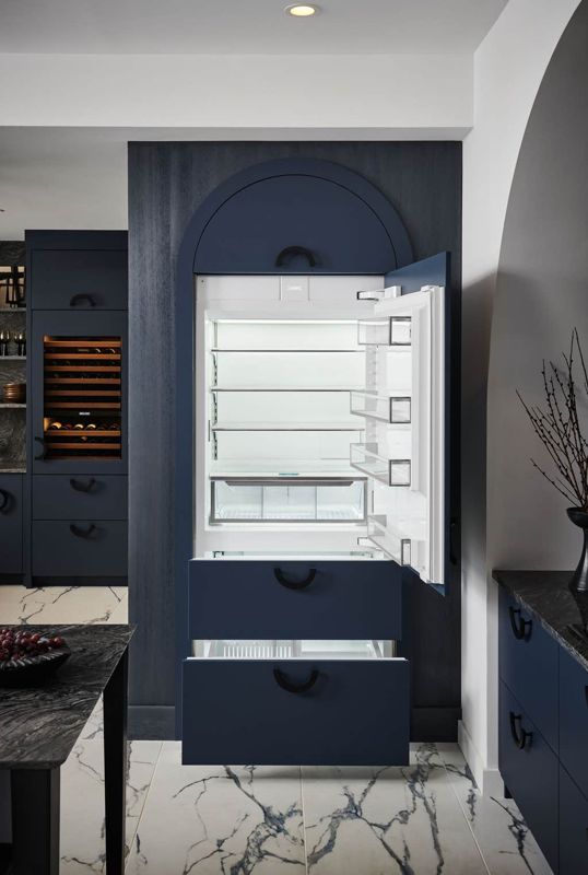 Sub-Zero 36" Designer Over-and-Under Refrigerator/Freezer with Ice Maker and Internal Dispenser - Panel Ready, model DET3650CIID/R — over-and-under specified and installed by iKitchen Cabinetry, view 4