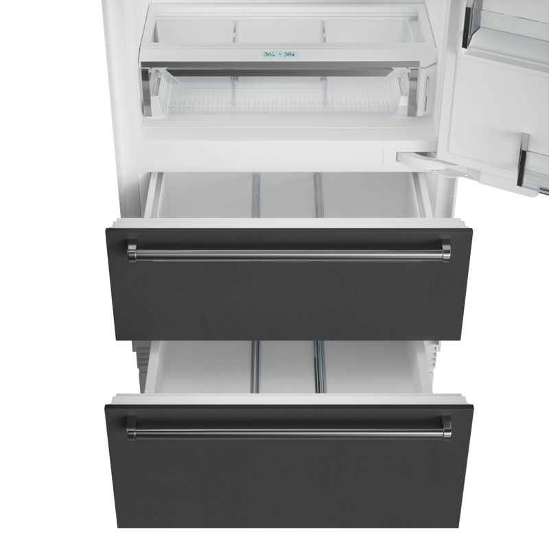 Sub-Zero 36" Designer Over-and-Under Refrigerator - Panel Ready, model DET3650R/R — over-and-under specified and installed by iKitchen Cabinetry, view 4