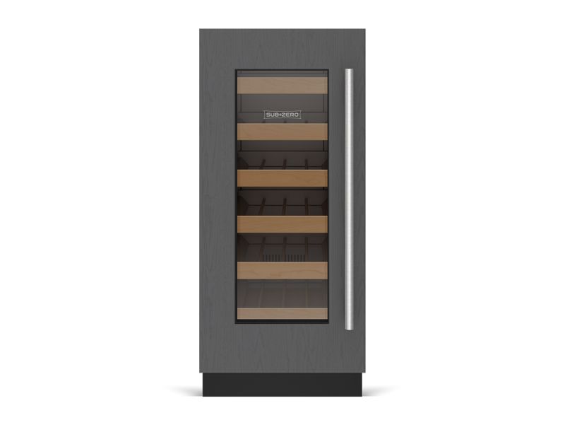 Sub-Zero 15" Designer Undercounter Wine Storage - Panel Ready, model DEU1550W/L — wine storage, undercounter refrigeration specified and installed by iKitchen Cabinetry