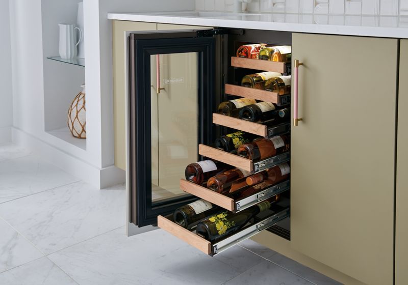 Sub-Zero 15" Designer Undercounter Wine Storage - Panel Ready, model DEU1550W/L — wine storage, undercounter refrigeration specified and installed by iKitchen Cabinetry, view 4