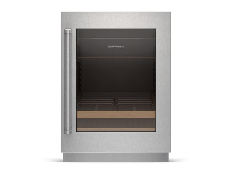 Sub-Zero 24" Designer Undercounter Beverage Center - Panel Ready, model DEU2450BG/R — undercounter refrigeration specified and installed by iKitchen Cabinetry