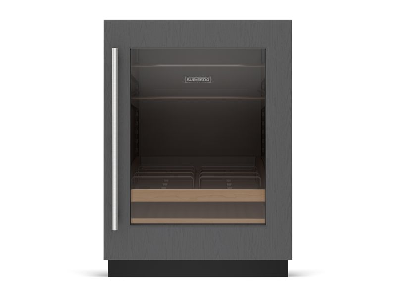 Sub-Zero 24" Designer Undercounter Beverage Center - Panel Ready, model DEU2450BG/R — undercounter refrigeration specified and installed by iKitchen Cabinetry, view 3
