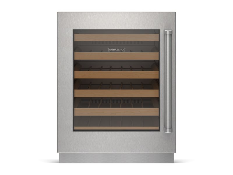 Sub-Zero 24" Designer Undercounter ADA Height Wine Storage - Panel Ready, model DEU2450W/ADA/L — wine storage, undercounter refrigeration specified and installed by iKitchen Cabinetry, view 3