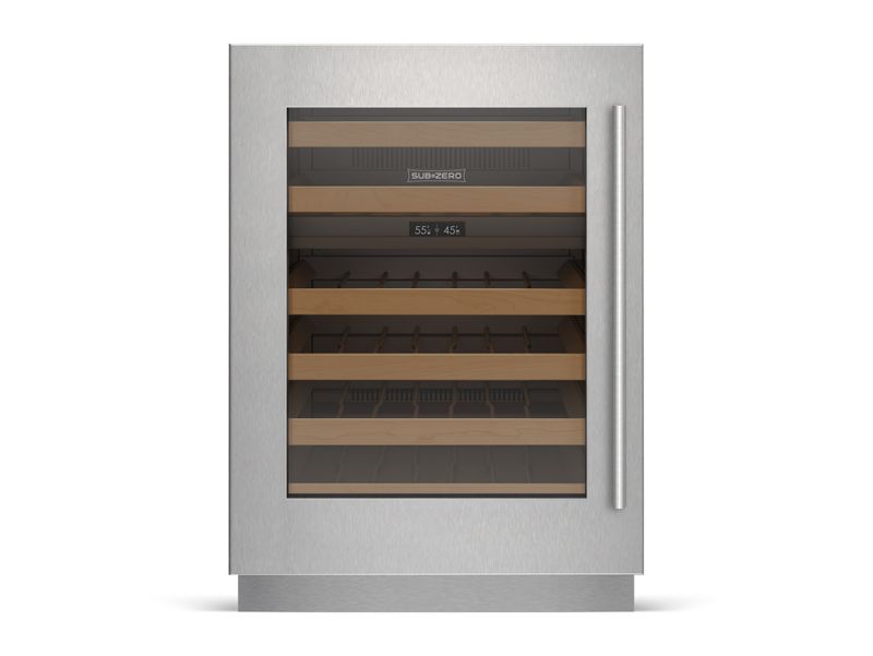 Sub-Zero 24" Designer Undercounter Wine Storage - Panel Ready, model DEU2450W/L — wine storage, undercounter refrigeration specified and installed by iKitchen Cabinetry