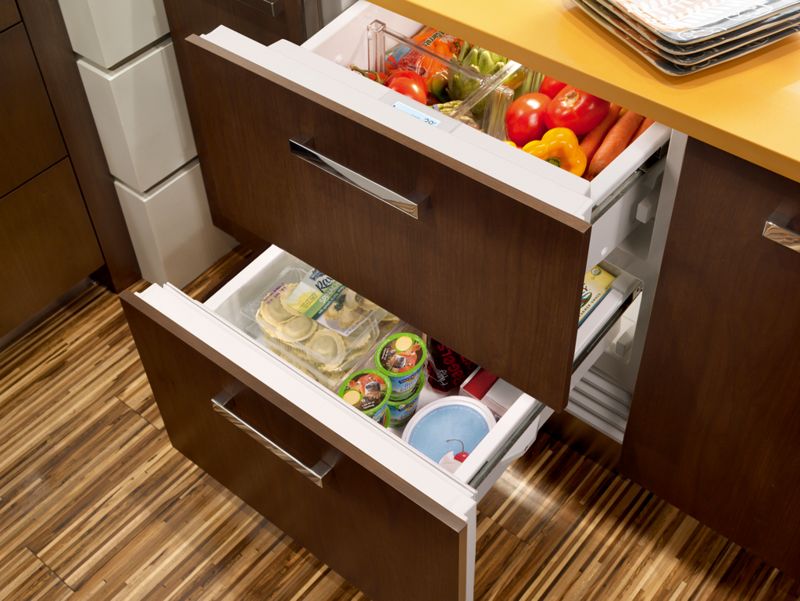 Sub-Zero 30" Designer Refrigerator/Freezer Drawers - Panel Ready, model ID-30C — designer drawers specified and installed by iKitchen Cabinetry, view 4