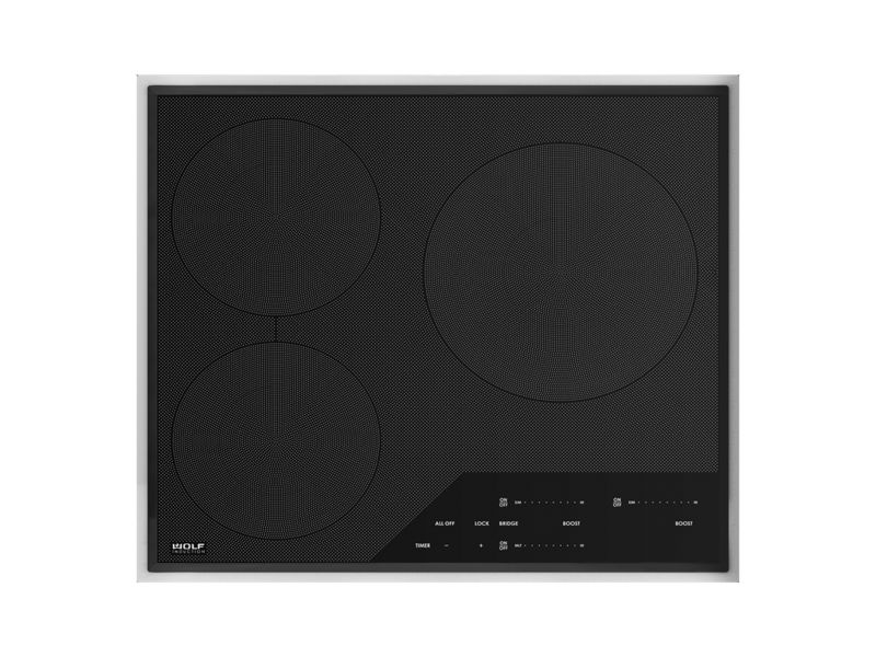 Wolf 24" Transitional Framed Induction Cooktop, model CI243TF/S — cooktops & rangetops & modules specified and installed by iKitchen Cabinetry