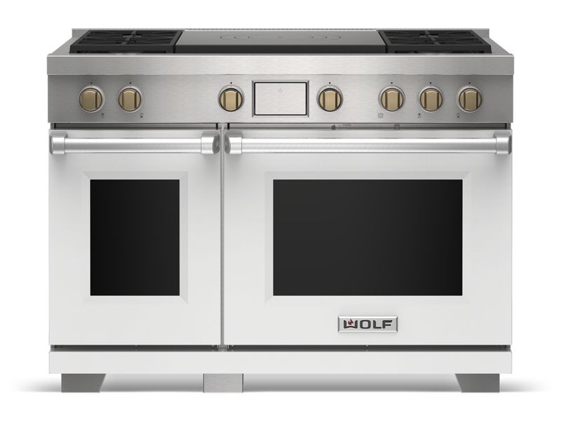Wolf 48" Dual Fuel Range - 4 Burners and French Top, model DF48450F/S/P/LP — ranges specified and installed by iKitchen Cabinetry, view 5