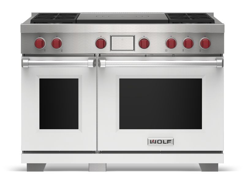 Wolf 48" Dual Fuel Range - 4 Burners and French Top, model DF48450F/S/P/LP — ranges specified and installed by iKitchen Cabinetry, view 6