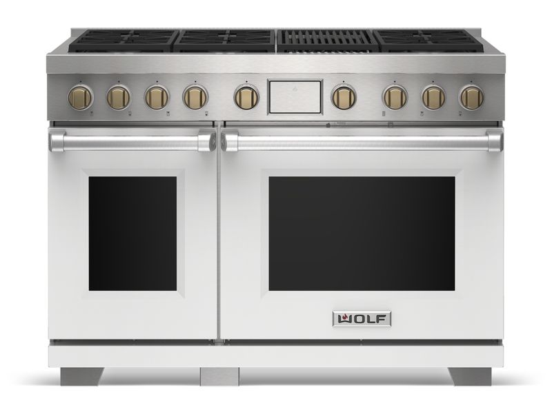 Wolf 48" Dual Fuel Range - 6 Burners and Infrared Charbroiler, model DF48650C/S/P/LP — ranges specified and installed by iKitchen Cabinetry, view 3