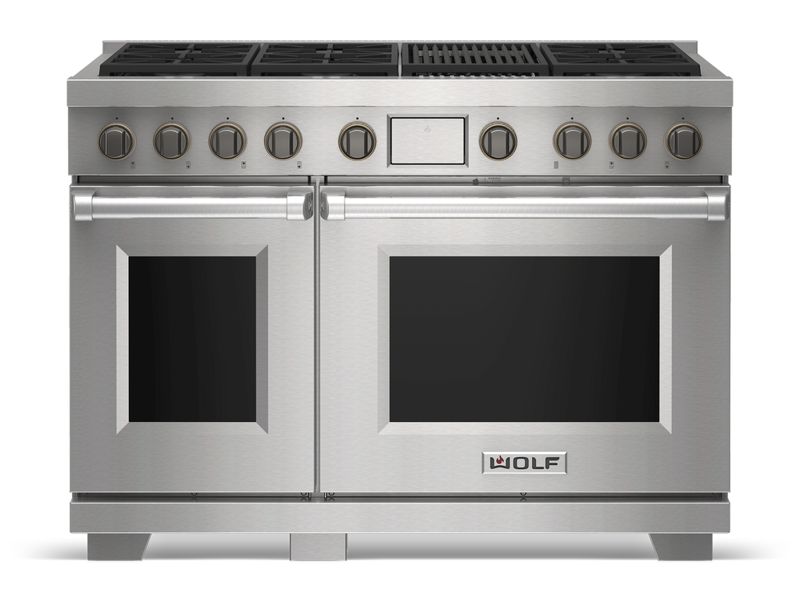 Wolf 48" Dual Fuel Range - 6 Burners and Infrared Charbroiler, model DF48650C/S/P/LP — ranges specified and installed by iKitchen Cabinetry, view 5