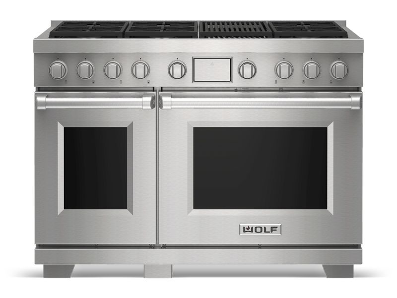 Wolf 48" Dual Fuel Range - 6 Burners and Infrared Charbroiler, model DF48650C/S/P/LP — ranges specified and installed by iKitchen Cabinetry, view 6