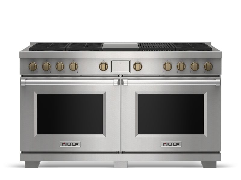 Wolf 60" Dual Fuel Range - 6 Burners, Infrared Charbroiler and Infrared Griddle, model DF60650CG/S/P — ranges specified and installed by iKitchen Cabinetry, view 4