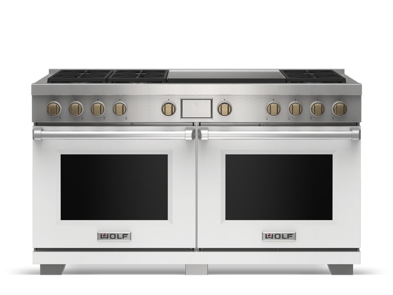 Wolf 60" Dual Fuel Range - 6 Burners and Infrared Dual Griddle, model DF60650DG/S/P — ranges specified and installed by iKitchen Cabinetry, view 2