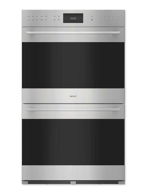 Wolf 30" E Series Transitional Built-In Double Oven, model DO3050TE/S/T — built-in ovens specified and installed by iKitchen Cabinetry