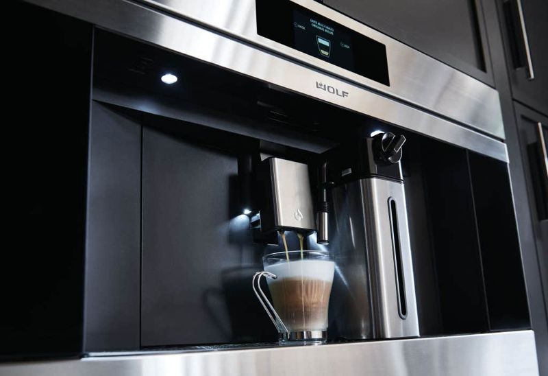 Wolf 24" E Series Transitional Coffee System, model EC2450TE/S — coffee system specified and installed by iKitchen Cabinetry, view 2
