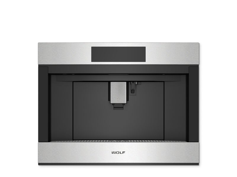 Wolf 24" E Series Transitional Coffee System, model EC2450TE/S — coffee system specified and installed by iKitchen Cabinetry